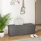 Linen Fabric Storage Ottoman Bench with Folding Design and 38-Gallon Capacity for Seat or Footrest